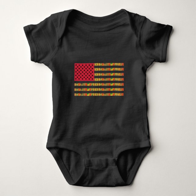Camiseta da Bandeira Afro-Americana (Frente)