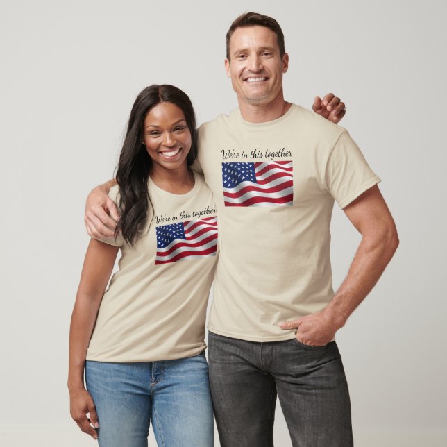 Camiseta da bandeira americana (Unissex)