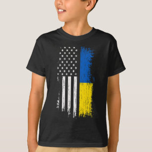 Camiseta da Bandeira Americano-Ucraniana - Orgulho
