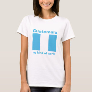 Camiseta da Bandeira da Guatemala + Mapa + Texto