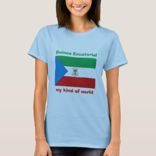 Camiseta da Bandeira da Guiné Equatorial + Mapa +