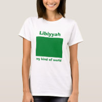 Camiseta da Bandeira da Líbia + Mapa + Texto