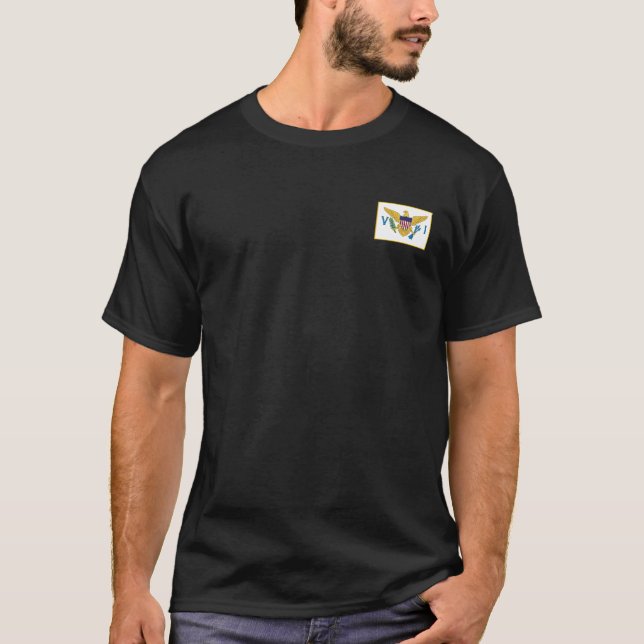 Camiseta da Bandeira das Ilhas Virgens dos EUA (Frente)