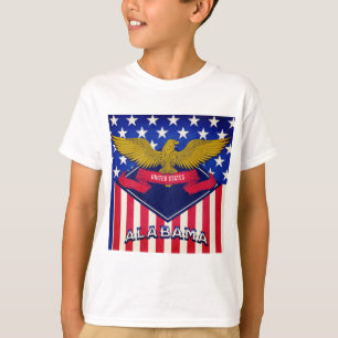 Camiseta da Bandeira do Alabama EUA
