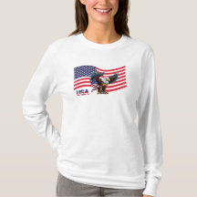 Camiseta da Bandeira dos EUA e Águia Americana