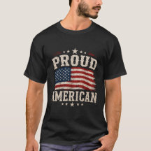 Camiseta da Bandeira dos EUA "Orgulhosamente Ameri