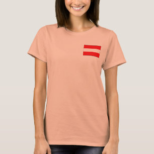 Camiseta da Bandeira e Mapa da Áustria