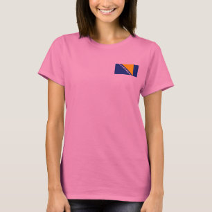 Camiseta da Bandeira e Mapa da Bósnia Herzegovina