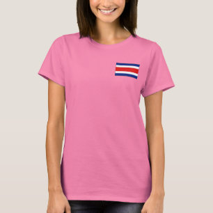 Camiseta da Bandeira e Mapa da Costa Rica
