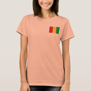 Camiseta da Bandeira e Mapa da Guiné-Conacri