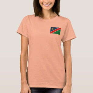 Camiseta da Bandeira e Mapa da Namíbia