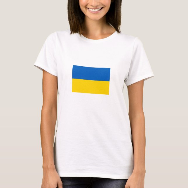 Camiseta da Bandeira Patriótica da Ucrânia (Frente)