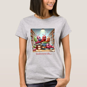 Camiseta da biblioteca escolar Bookworm Life