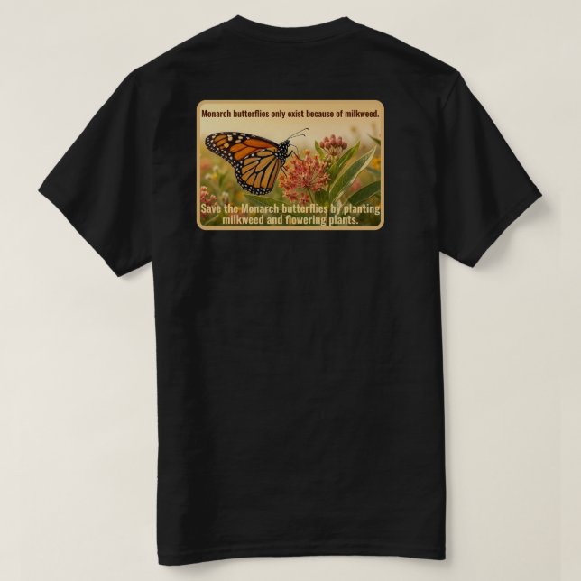 Camiseta da Borboleta Monarca (Verso do Design)