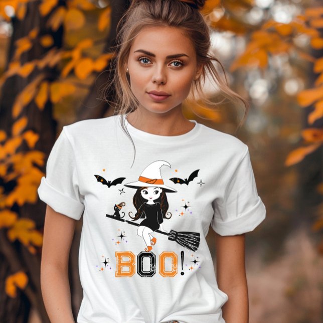 Camiseta da Bruxa do Halloween Boo (Criador carregado)