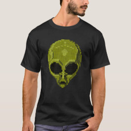 Camiseta da Cabeça de Alienígena Verde - Estante F