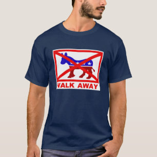 Camiseta Da caminhada t-shirt político popular afastado
