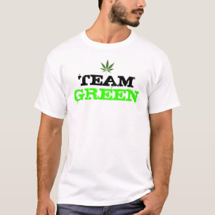 Camiseta Da "camisa verde da erva daninha t equipe"