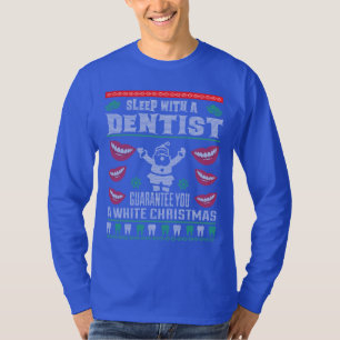 Camiseta Da camisola feia do Natal do dentista presente