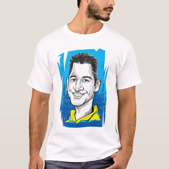 Camiseta da Caricatura Dhoni (Frente)