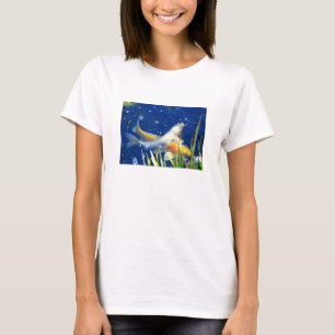 camiseta da carpa do koi da natação