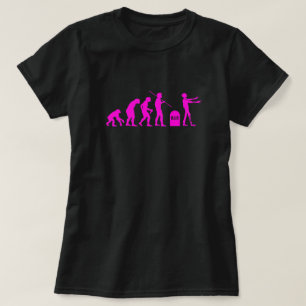 Camiseta Da carta evolucionária da evolução do zombi