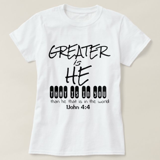 Camiseta da Coleção Presentes de Fé (Frente do Design)