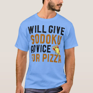 Camiseta Dá Conselhos Sudoku Para Pizza Engraçado Sudoku Pu