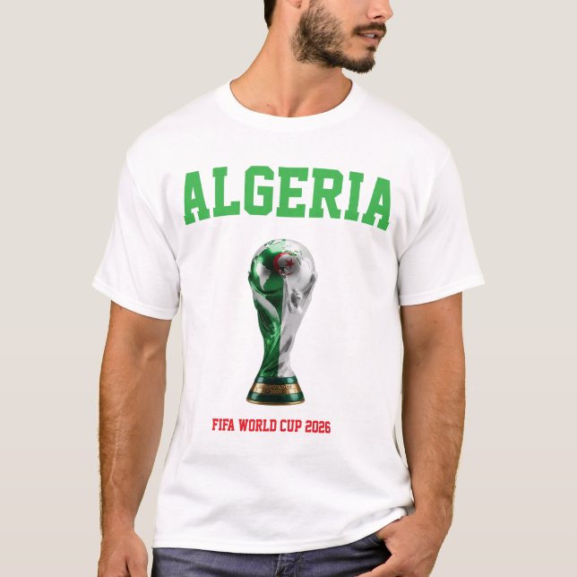 Camiseta da Copa do Mundo para a seleção da Argéli (Frente)