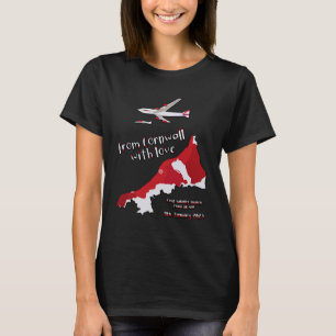 Camiseta Da Cornualha com amor primeiro lançamento de satél
