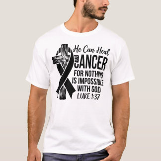 Camiseta da Cruz de Cura do Câncer Cristã