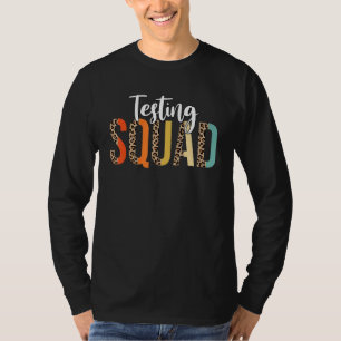 Camiseta Da de teste motivacional ao quadrado para teste de