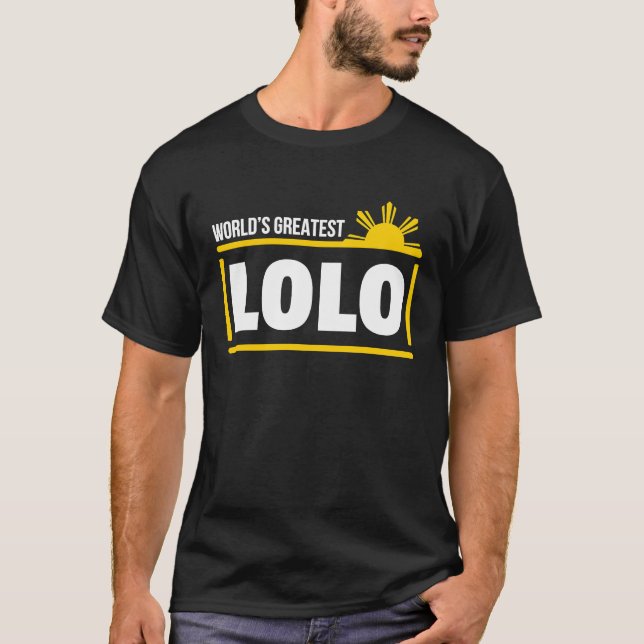 Camiseta Da do Pai do Avô do Grande Lolo Filipino do Mundo (Frente)