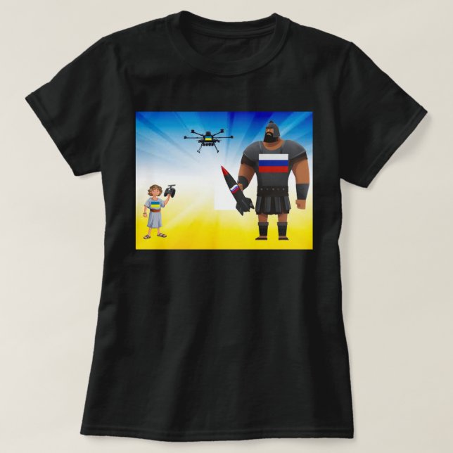 Camiseta da Dominância de Drone Ucraniano (Frente do Design)