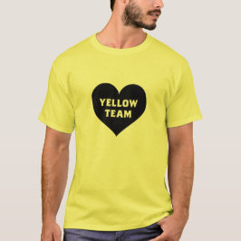Camiseta da Equipe Amarela da Guerra de Cores