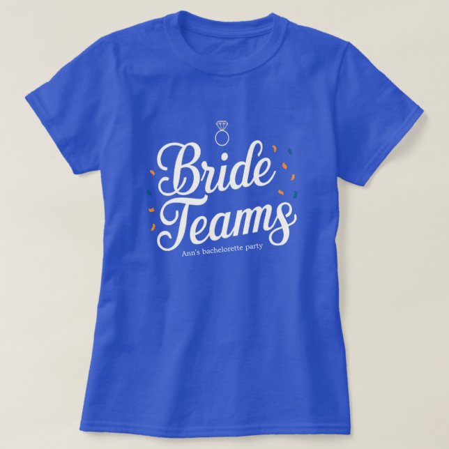 camiseta da equipe da noiva para festa de despedid (Frente do Design)