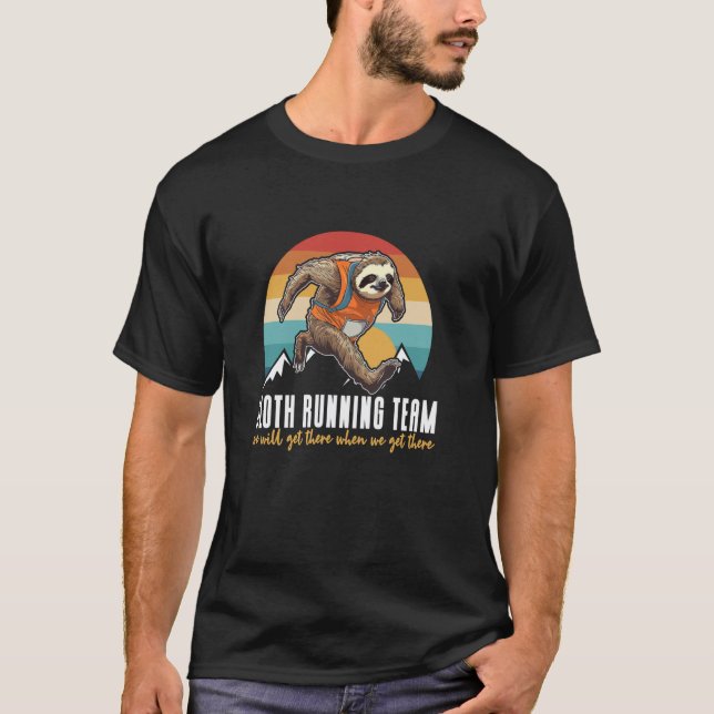 Camiseta da Equipe de Corrida de Preguiça - Equipe (Frente)