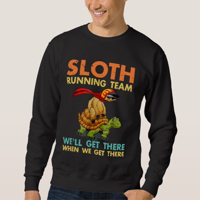Camiseta da Equipe de Corrida de Preguiça Funny Sl (Frente)