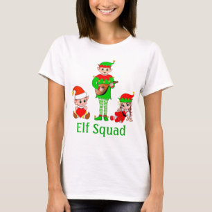 Camiseta da Equipe de Elfo de Natal Moderna