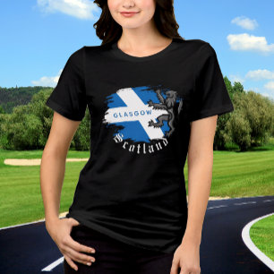 Camiseta da Escócia, Glasgow, moda, Bandeira Escoc