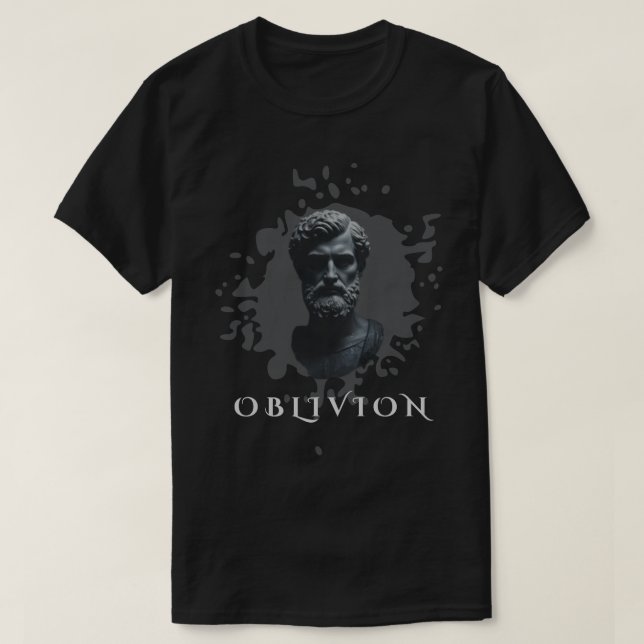Camiseta da Estátua Grega Oblivion | Dark Academia (Frente do Design)
