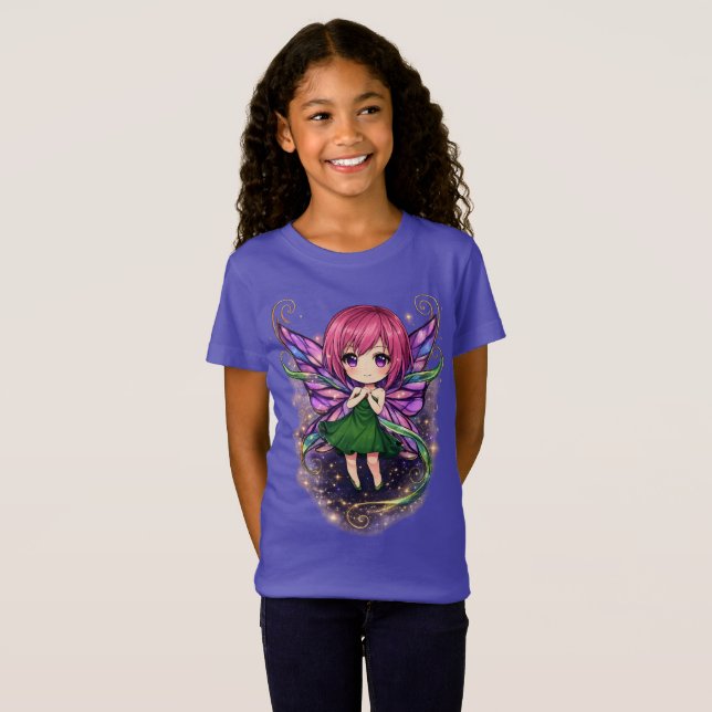 Camiseta da fada fofa   (Frente Completa)