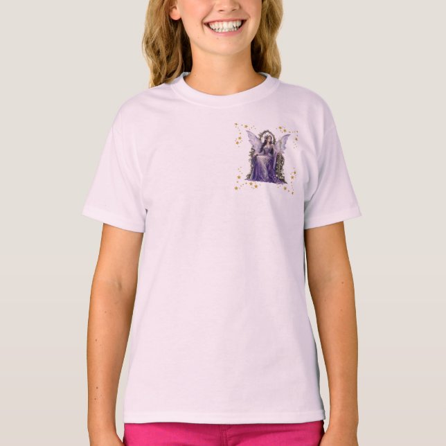 Camiseta da Fada Roxa Fofa . (Frente)