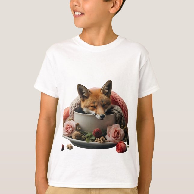 Camiseta da Família Mushroom Kawaii - Abraço da Fl (Frente)