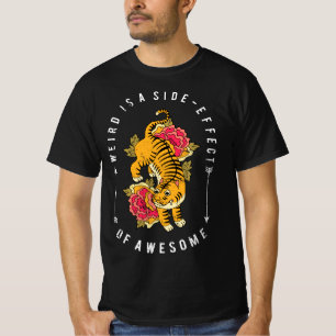 Camiseta da Flor de Tigre Japonesa Blusa de Animal