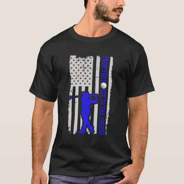 Camiseta Da Força Ao Curso Golfe Aposentado Para (Frente)