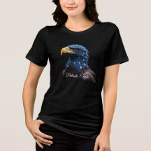 Camiseta da garota da águia patriótica