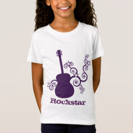 Camiseta da Garota do Violão Rockstar, Roxo