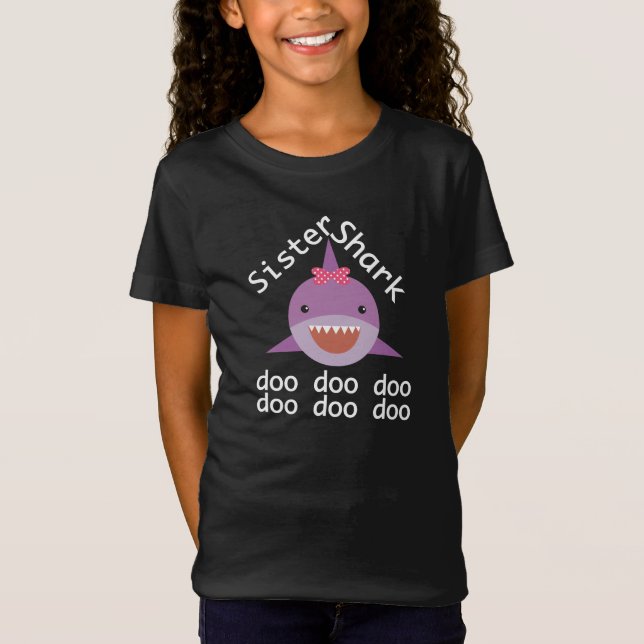 Camiseta da irmã Shark Doo Doo Doo (Frente)