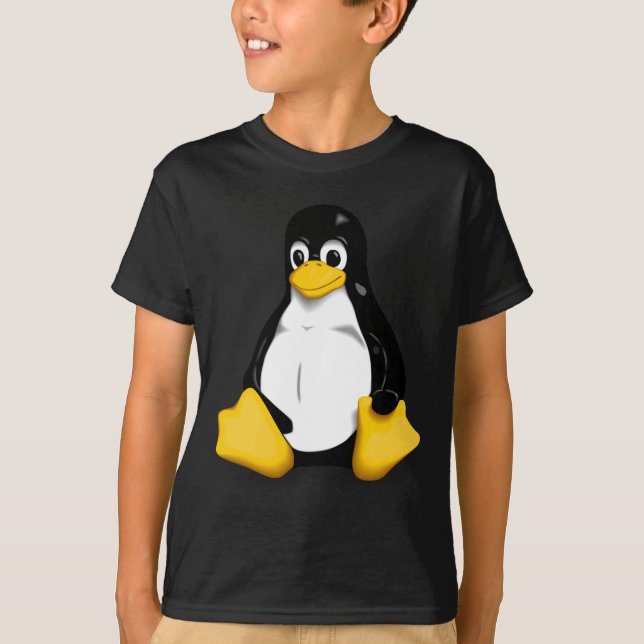 Camiseta da juventude de Linux Tux (Frente)